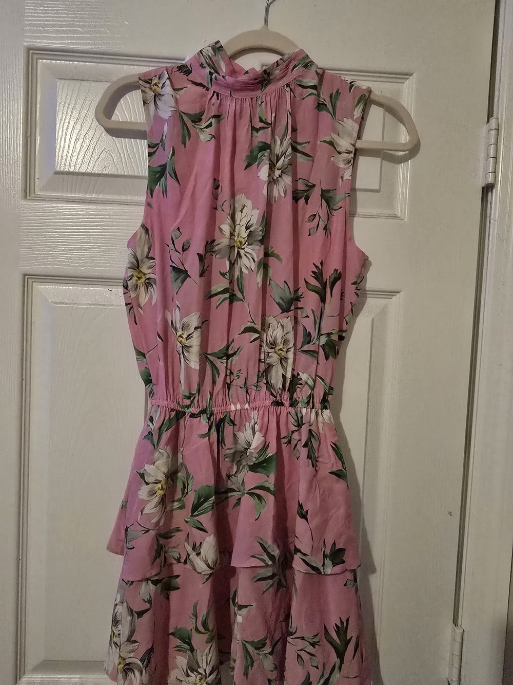 Yumi Kim Pink Floral Tiered Sleeveless Dress